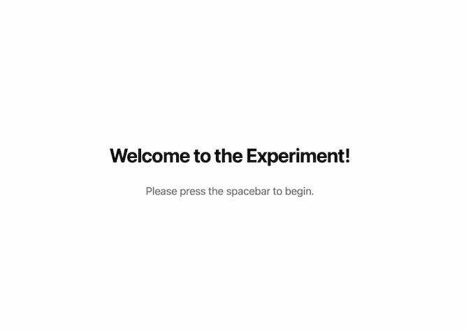 Welcome screen